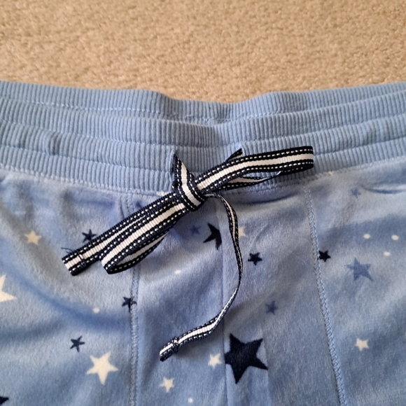 Nautica 2 Piece PJ Set Womens Medium Blue Stars Print Fleece Loungewear Set NWOT - Picture 13 of 16